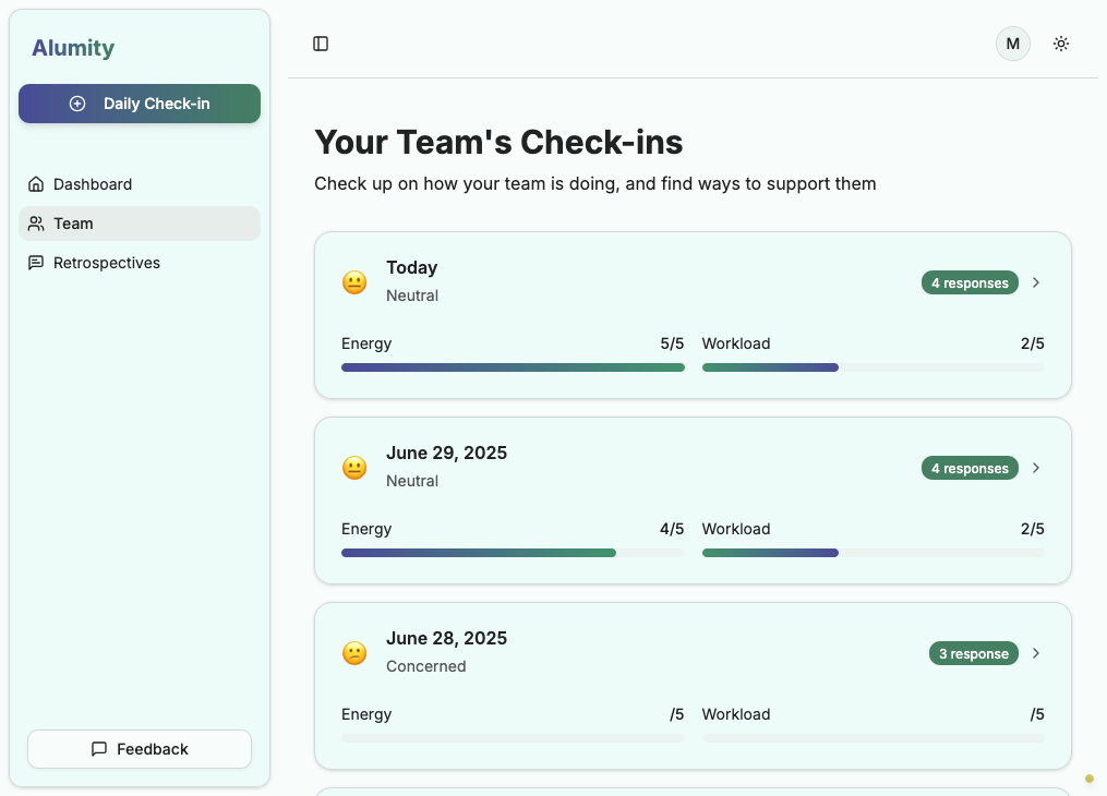 Alumity Product Screenshot
